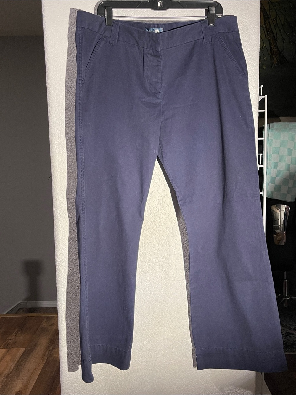 Women’s Wide Leg Chinos Bitten By SJP Sz 16 Navy Flat-Front Pants NWT
